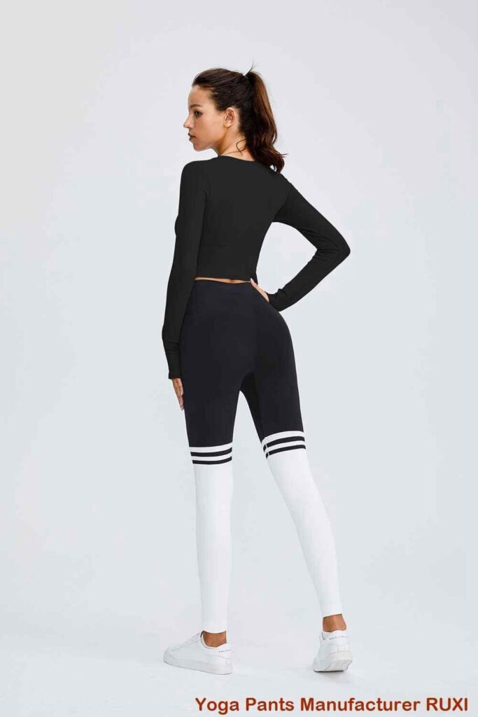 Black Running Leggings with Pockets for Women RUXI sj646