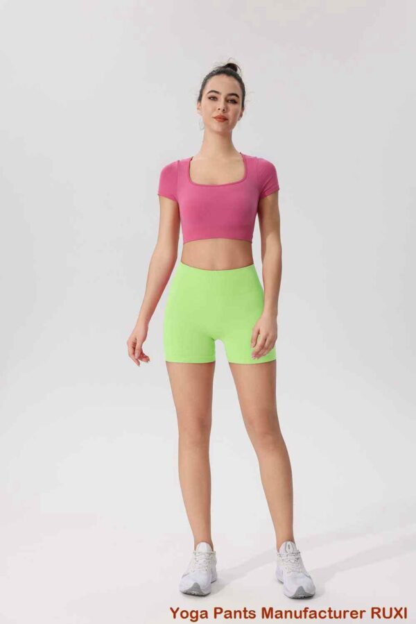 Womens Fitted Workout Shorts Stretchy Activewear RUXI sj3583