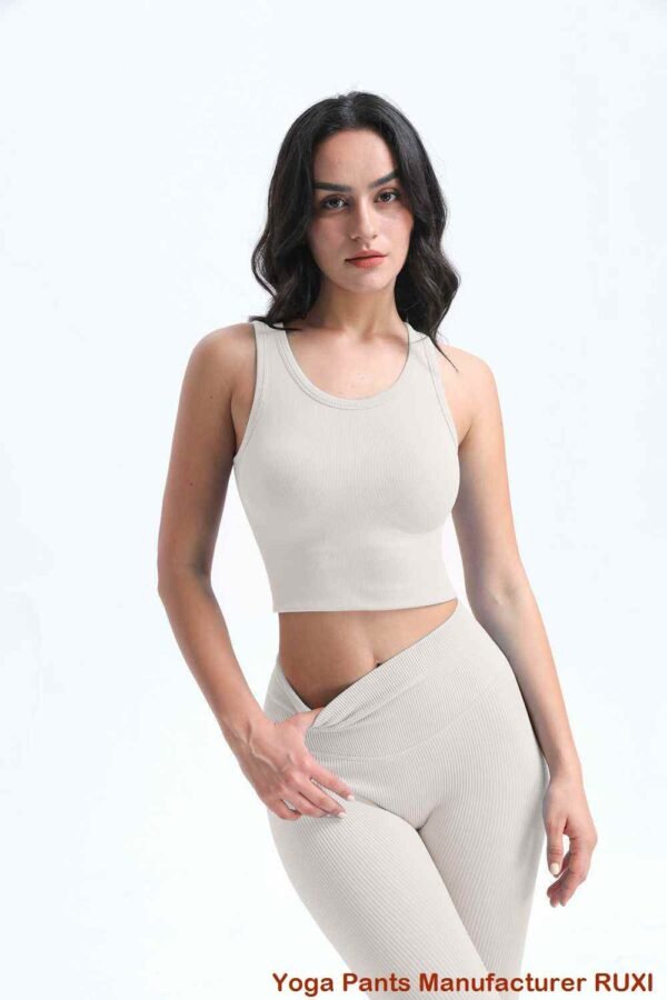 Black Sports Bra Crop Top for Active Women RUXI sj1719