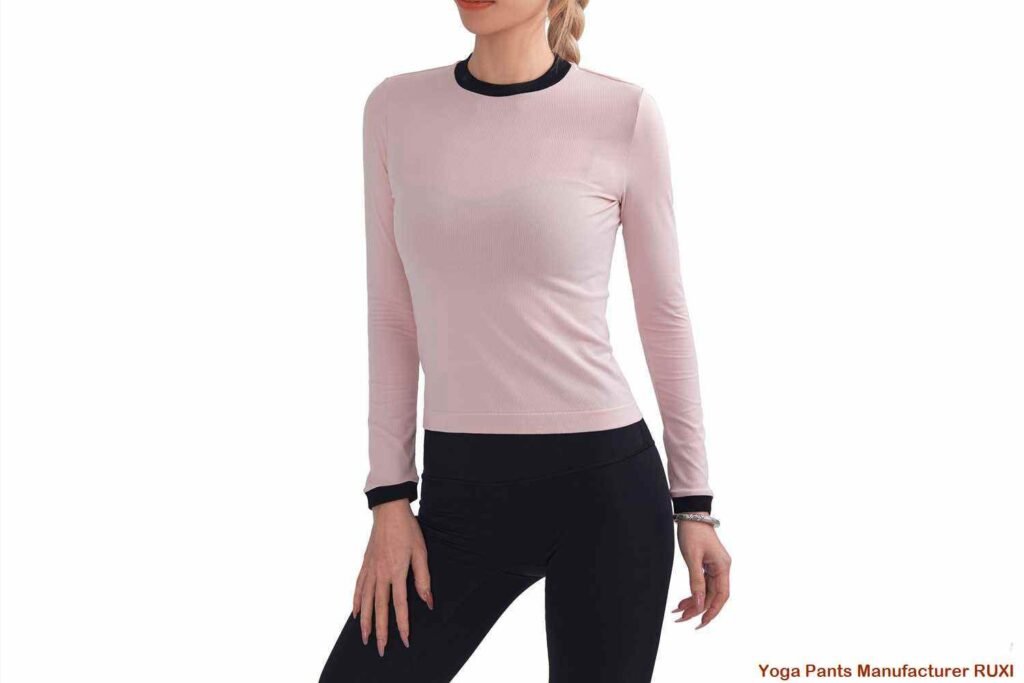 Comfort Fit Grey Fold Over Yoga Pants RUXI sj366
