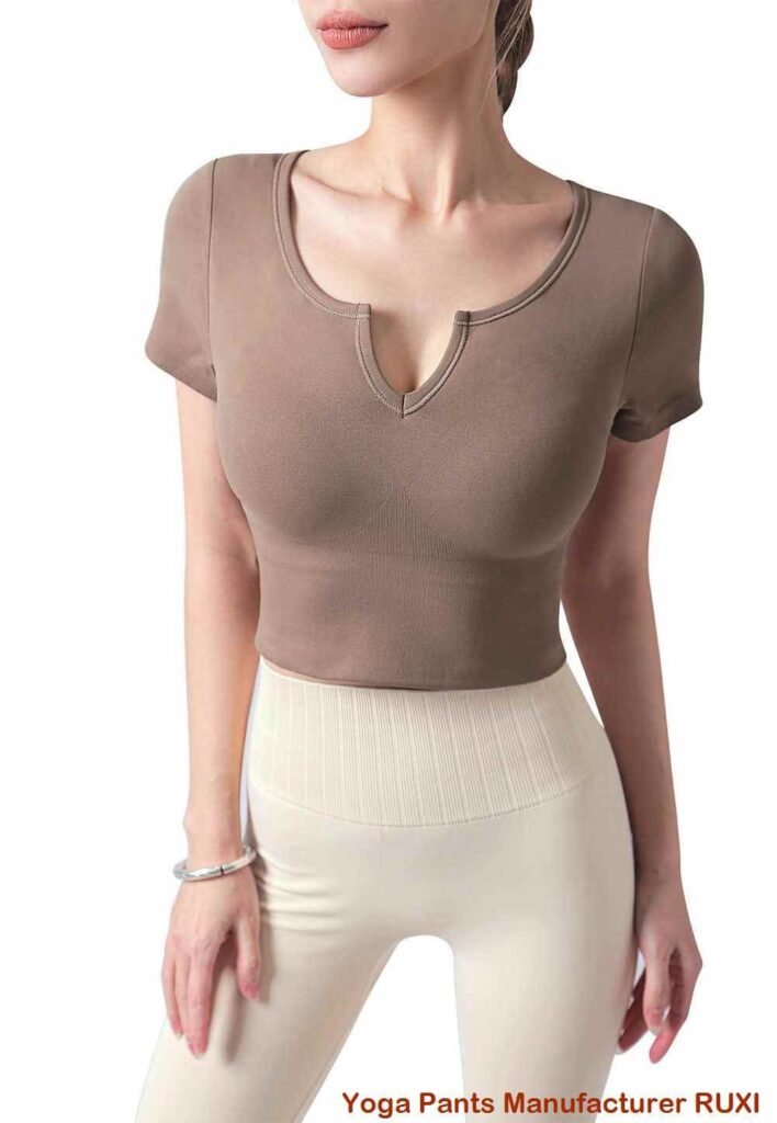 Soft Grey Yoga Tights for Comfortable Workout RUXI sj1056